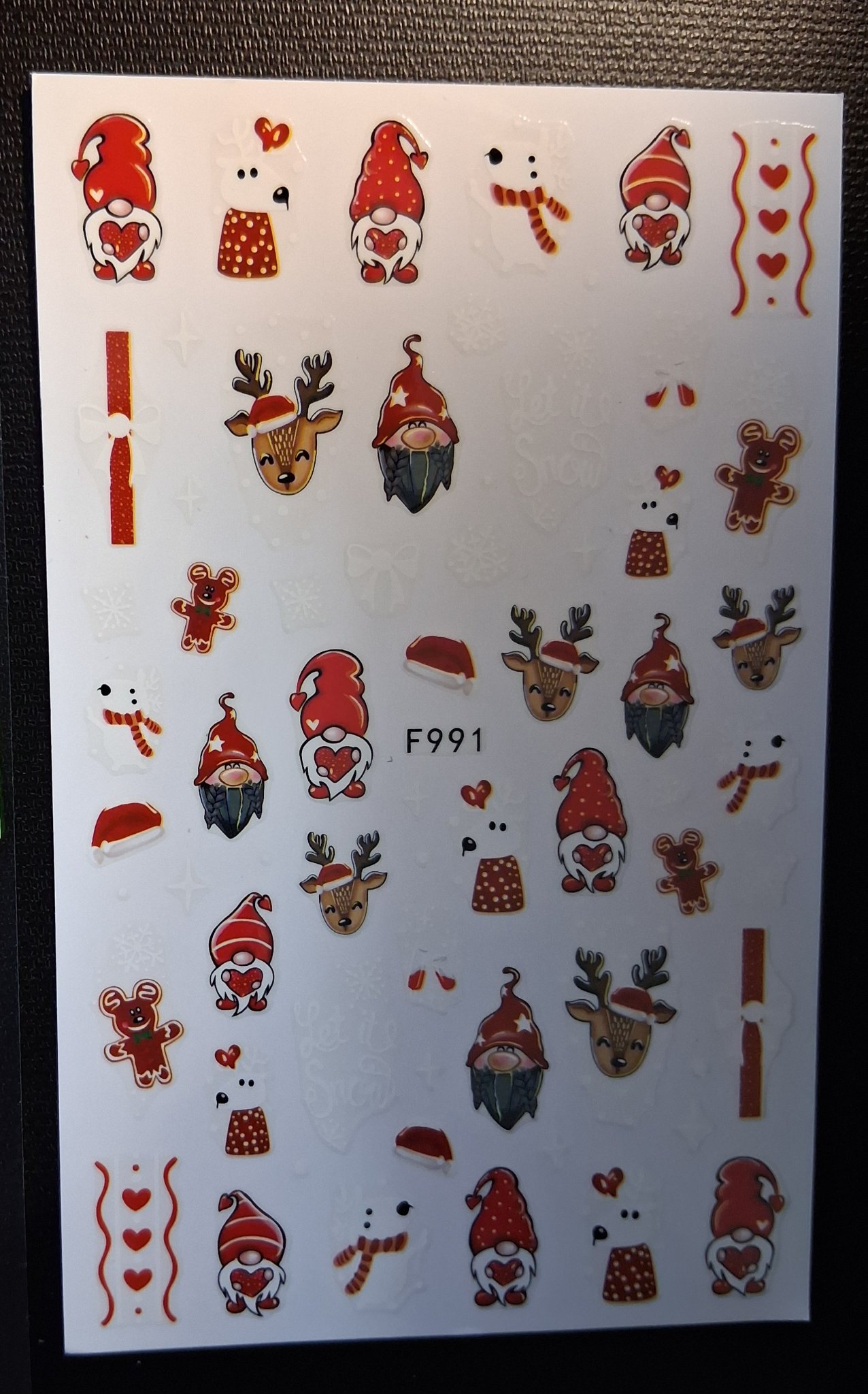 Nail Art Stickers — 15I Christmas Style 6 (F991, 1 page)